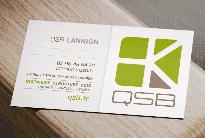 Carte de visite du bureau d'études structure bois QSB